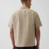 Relaxed Straight-Hem Utility Shirt