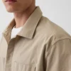 Relaxed Straight-Hem Utility Shirt