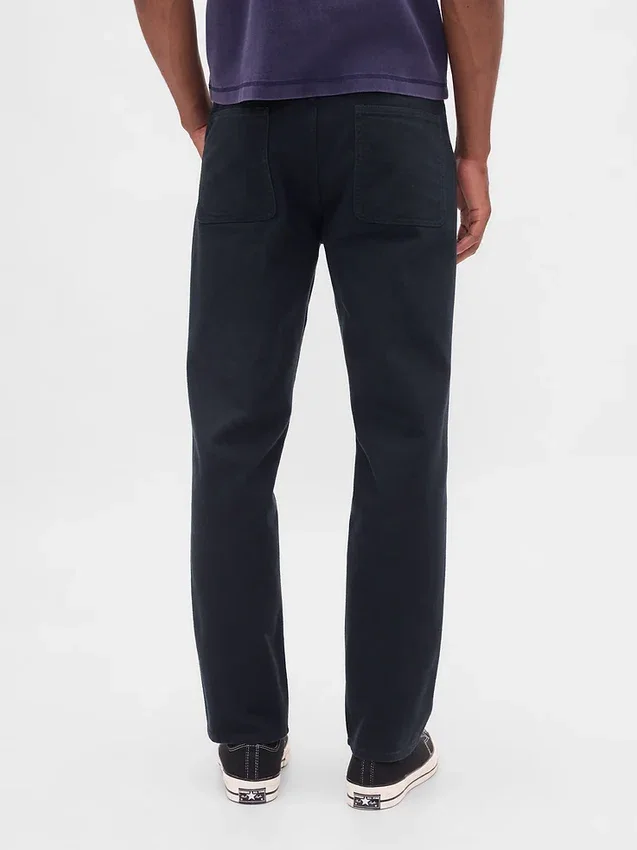Relaxed Straight Utility Khakis