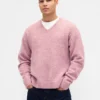 Relaxed V-Neck Crop Sweater