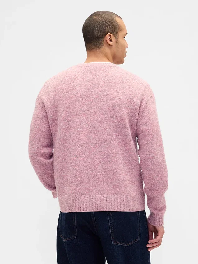 Relaxed V-Neck Crop Sweater