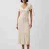 Rib Button-Front Maxi Sweater Dress