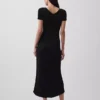 Rib Button-Front Maxi Sweater Dress
