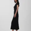 Rib Button-Front Maxi Sweater Dress