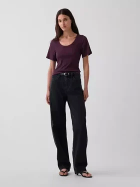 Rib Scoop T-Shirt