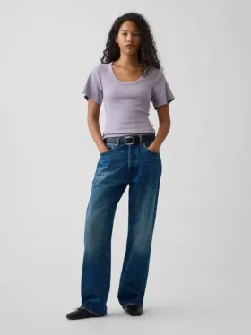 Rib Scoop T-Shirt
