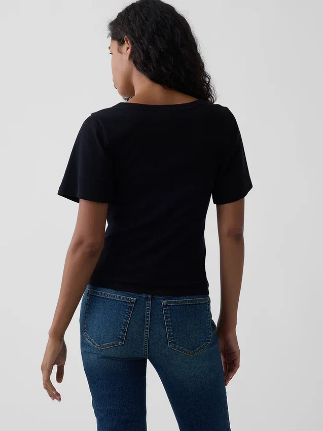 Rib Scoop T-Shirt