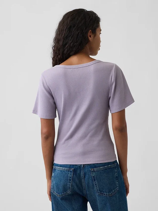 Rib Scoop T-Shirt