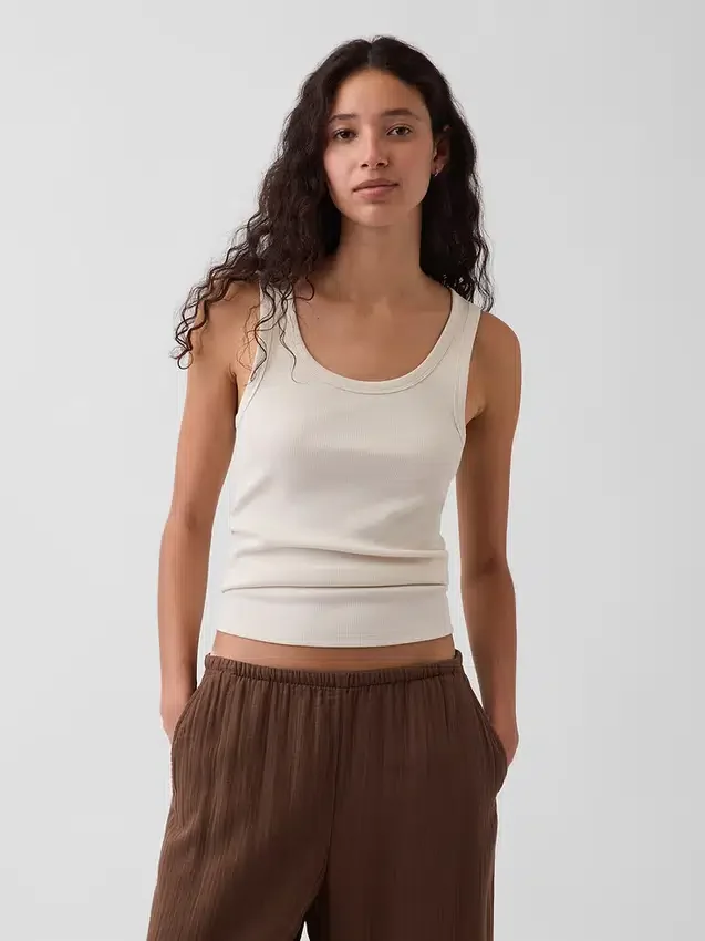 Rib Scoop Tank Top