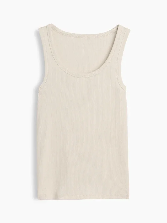Rib Scoop Tank Top