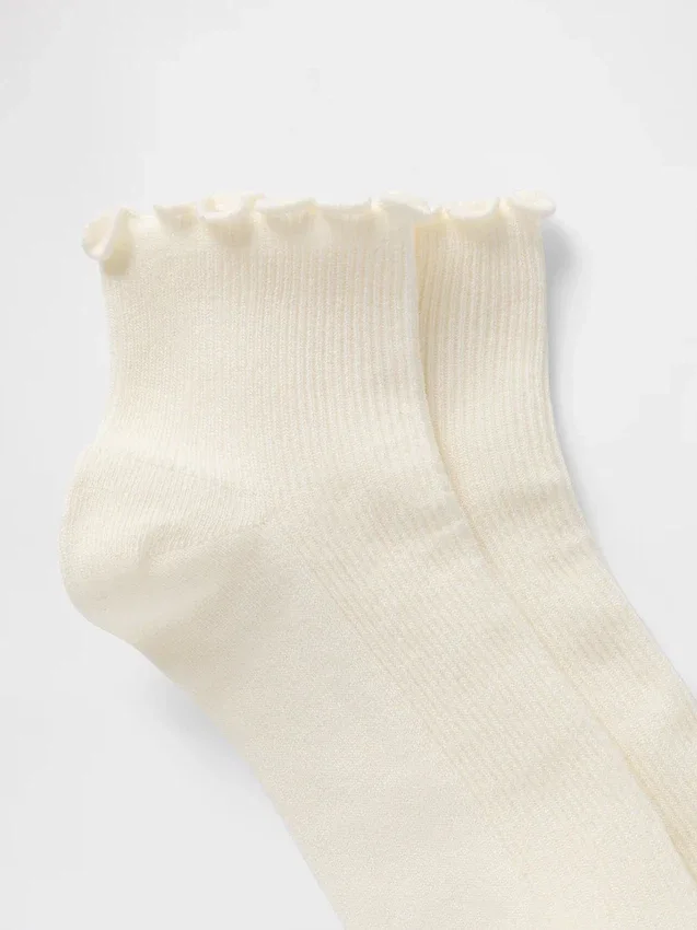 Ribbed Ruffle Socks