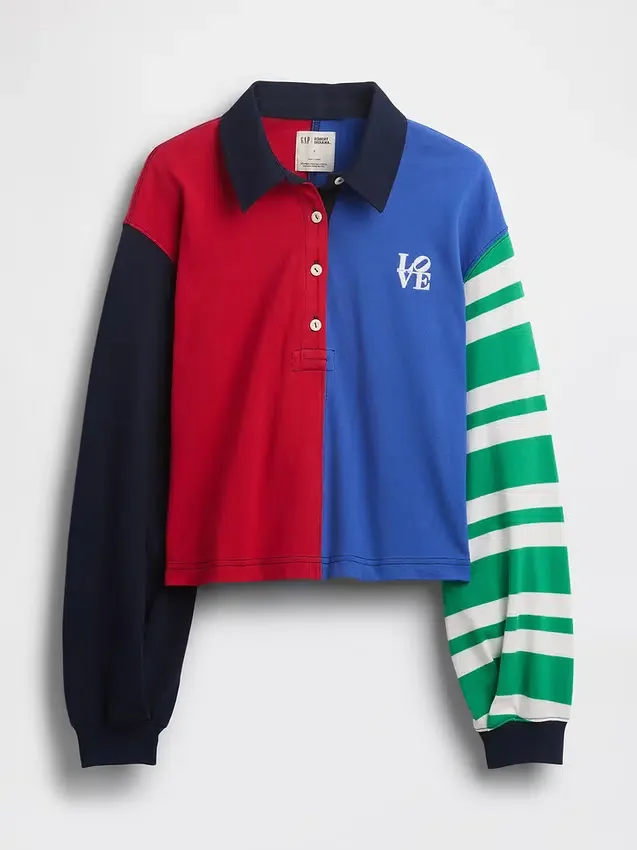 Robert Indiana Love Crop Rugby Shirt