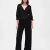 Ruffle Collar V-Neck Top