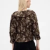 Ruffle Collar V-Neck Top