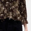 Ruffle Collar V-Neck Top