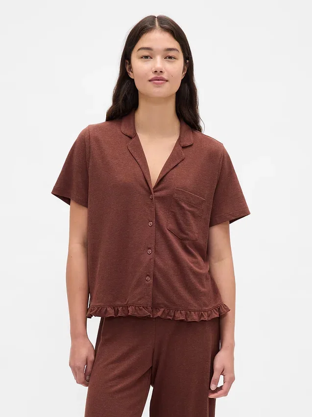 Ruffle Pj Shirt
