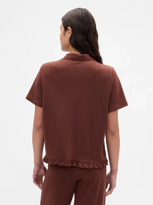 Ruffle Pj Shirt