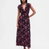 Ruffle V-Neck Maxi Dress