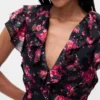 Ruffle V-Neck Maxi Dress