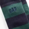 Rugby Stripe Logo Crew Socks
