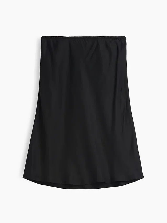 Satin Bias-Cut Skirt