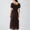 Scoop-Neck Lace-Trim Tiered Maxi Dress