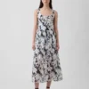 Seamed Drop-Waist Maxi Dress