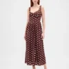 Seamed Drop-Waist Maxi Dress