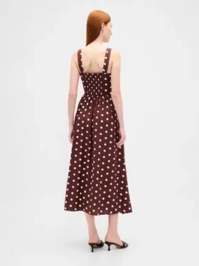 Seamed Drop-Waist Maxi Dress
