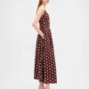 Seamed Drop-Waist Maxi Dress