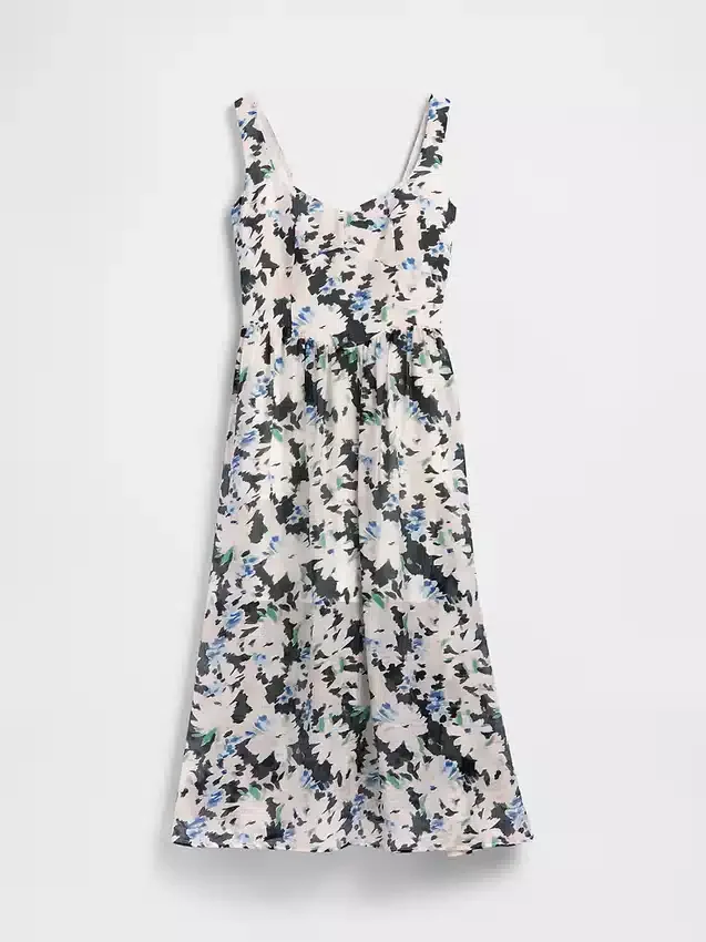Seamed Drop-Waist Maxi Dress