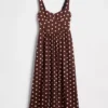 Seamed Drop-Waist Maxi Dress
