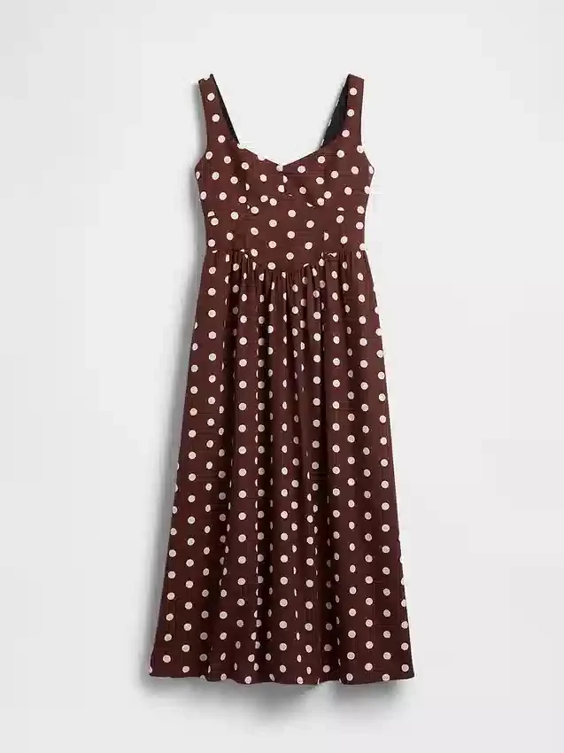 Seamed Drop-Waist Maxi Dress