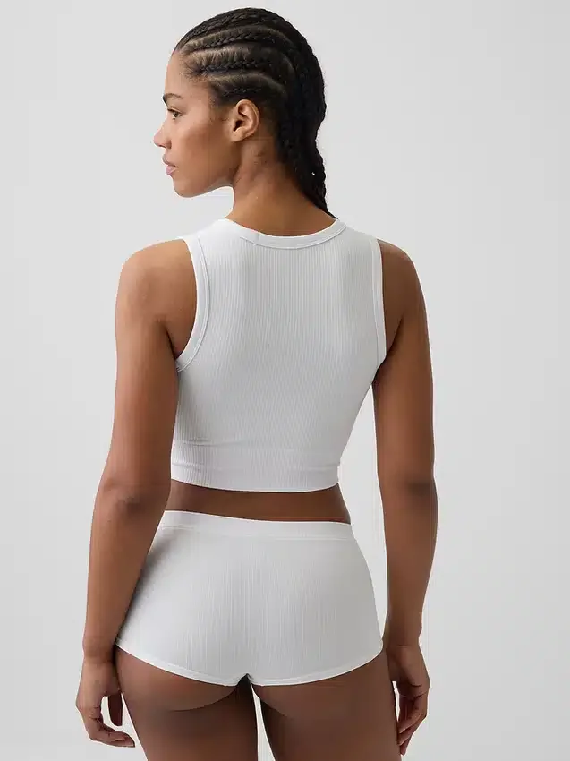 Seamless Rib Crop Tank Top