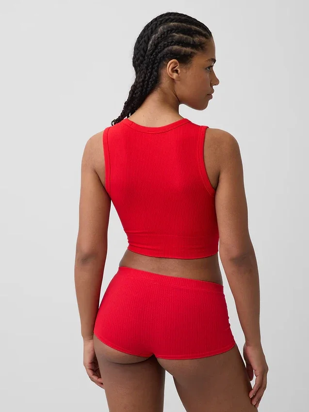 Seamless Rib Crop Tank Top