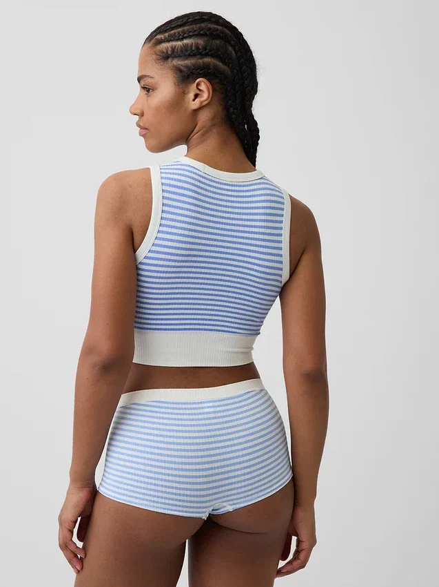 Seamless Rib Crop Tank Top