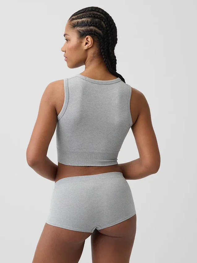 Seamless Rib Crop Tank Top