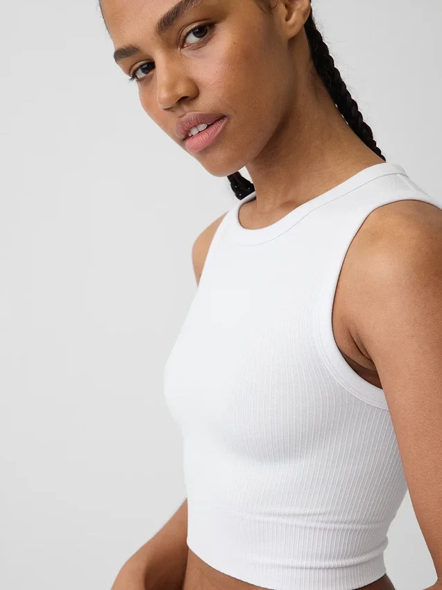Seamless Rib Crop Tank Top