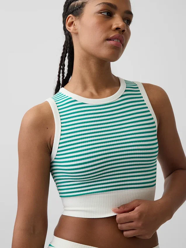 Seamless Rib Crop Tank Top