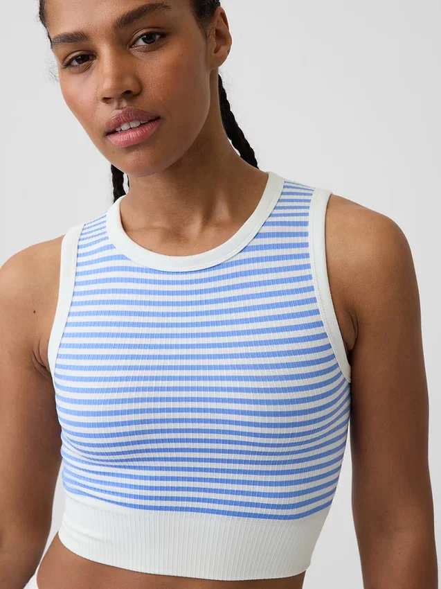 Seamless Rib Crop Tank Top