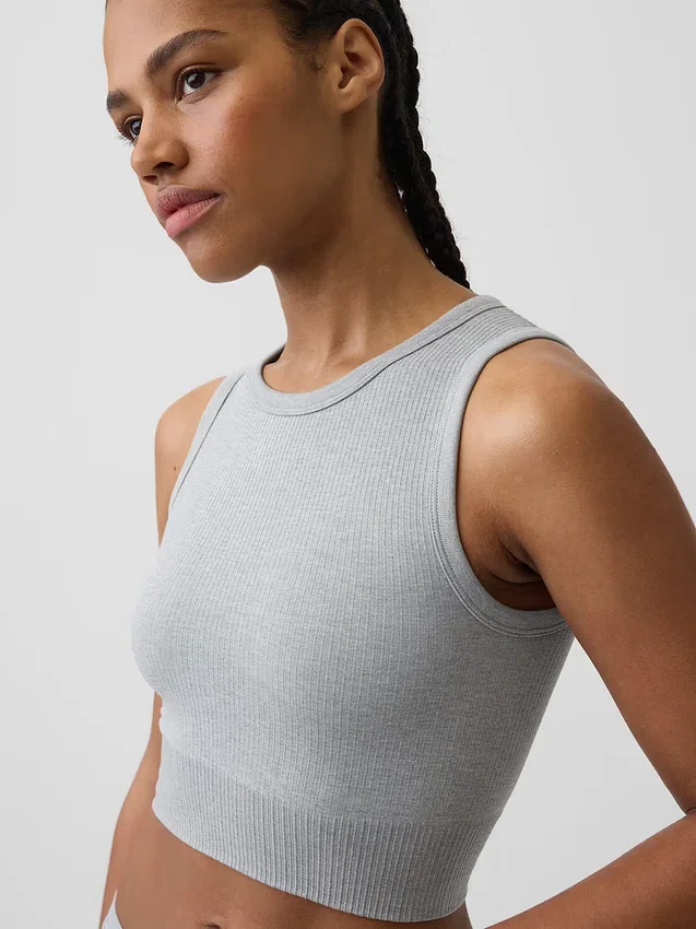 Seamless Rib Crop Tank Top