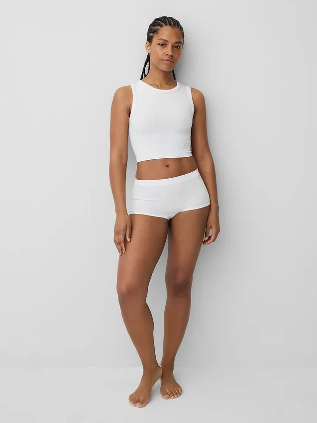 Seamless Rib Crop Tank Top