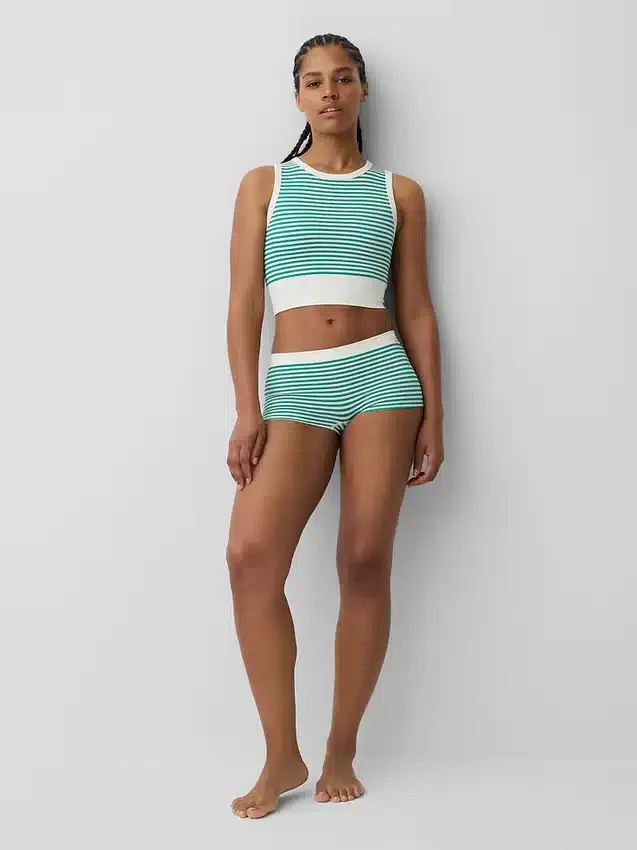 Seamless Rib Crop Tank Top