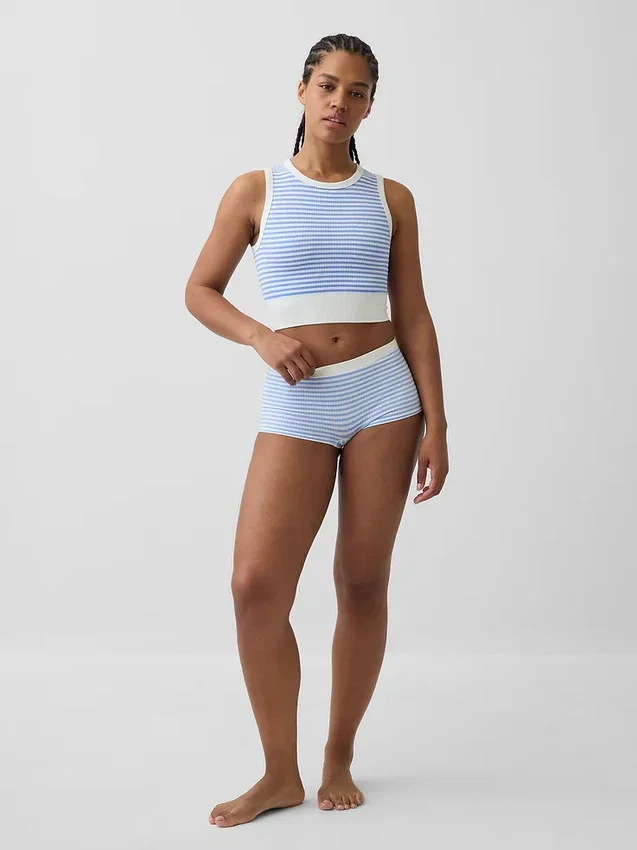 Seamless Rib Crop Tank Top
