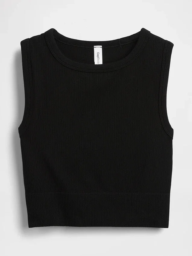 Seamless Rib Crop Tank Top