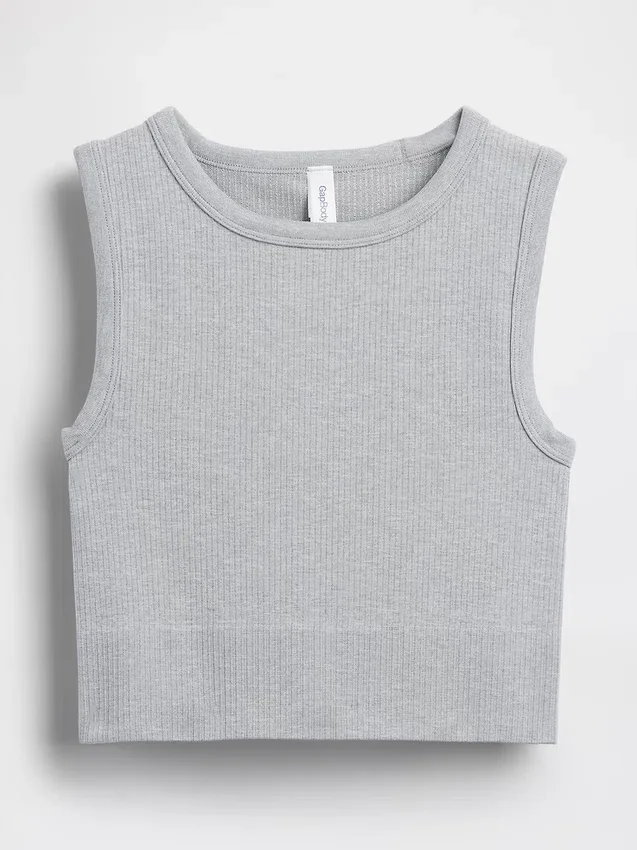 Seamless Rib Crop Tank Top