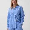 Seersucker Plaid Oversized Shirt