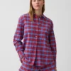 Seersucker Plaid Oversized Shirt