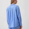Seersucker Plaid Oversized Shirt
