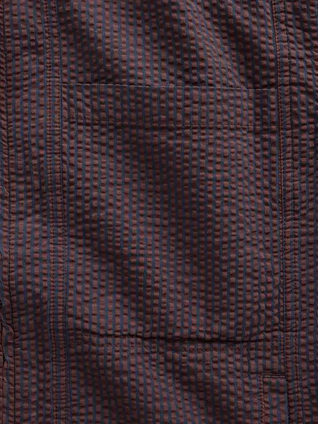 Seersucker Zip Shirt Jacket